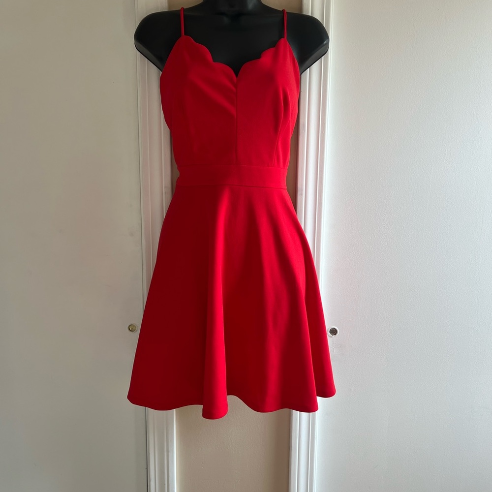 B. Smart Red Skater Mini Dress Size 11
